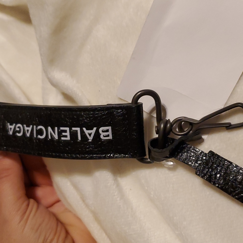Balenciaga Keychain keyring with logo cuir arena